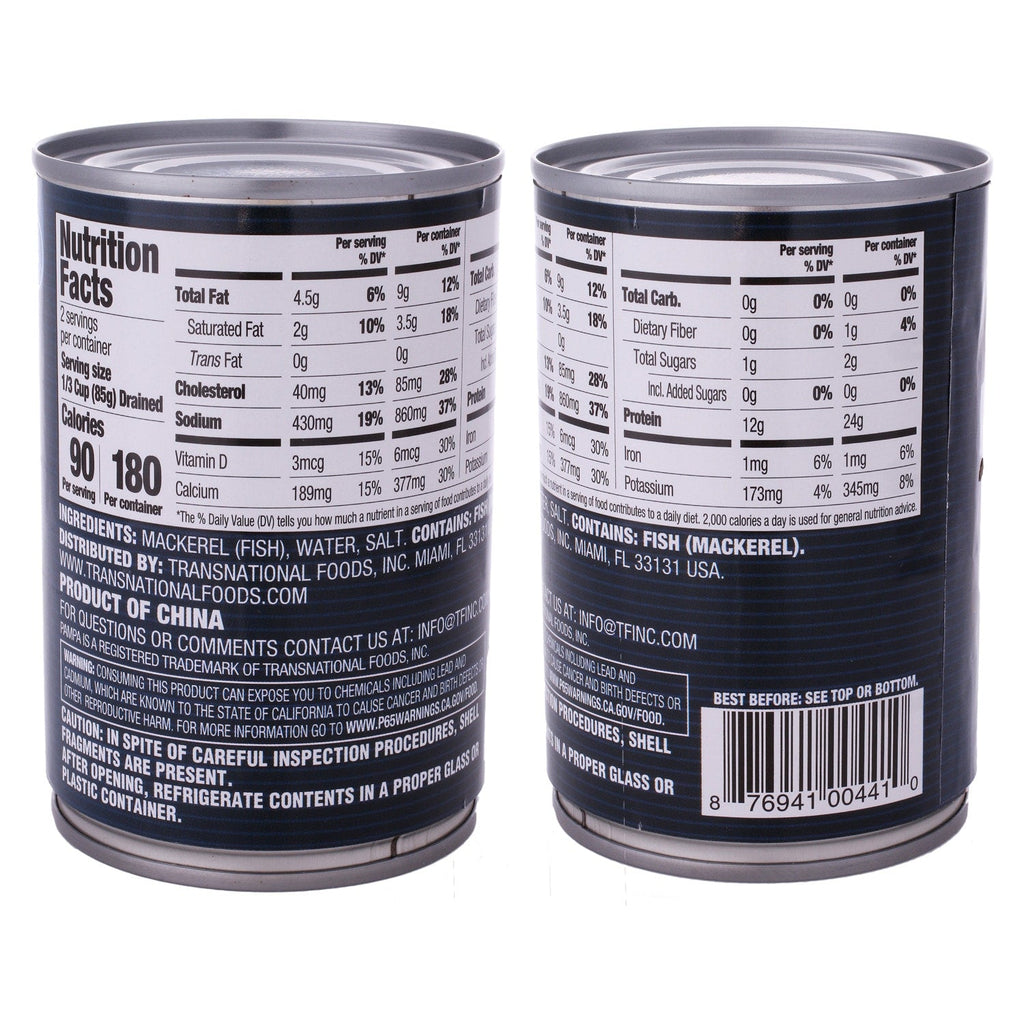 Pampa Mackerel In Brine, 10 oz. Cans