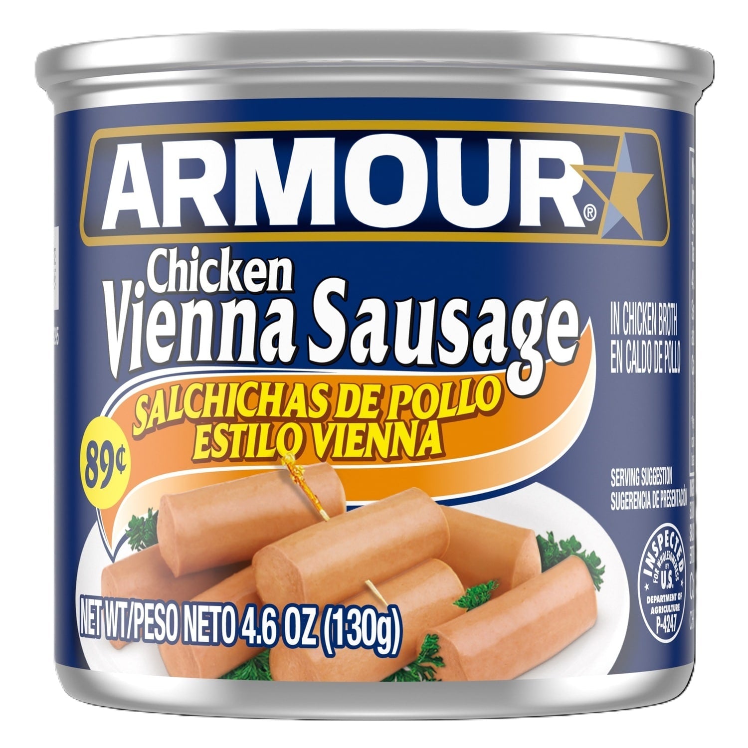 Armour Chicken Vienna Sausages, 4.6 oz Cans