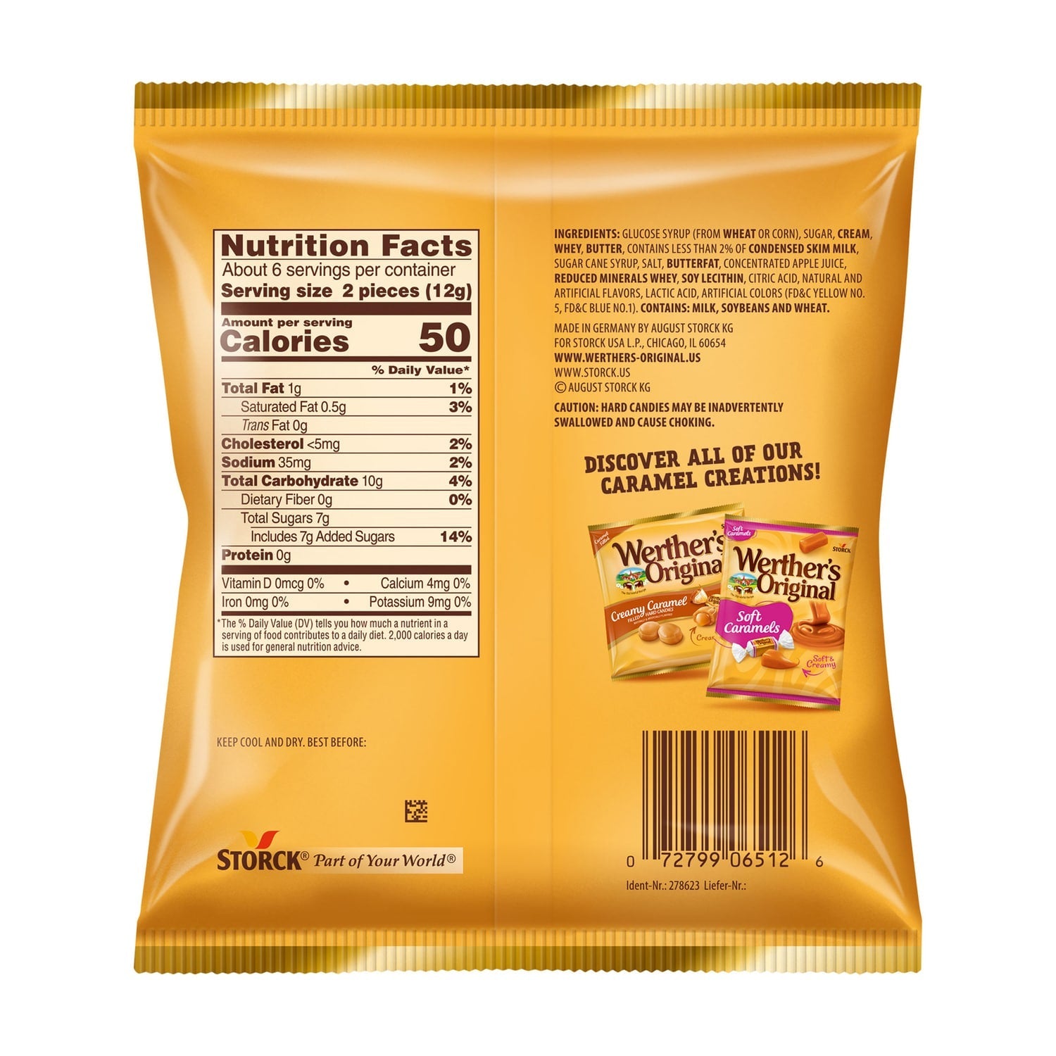 Werther's Original Caramel Apple Filled Hard Candy, 1-ct.