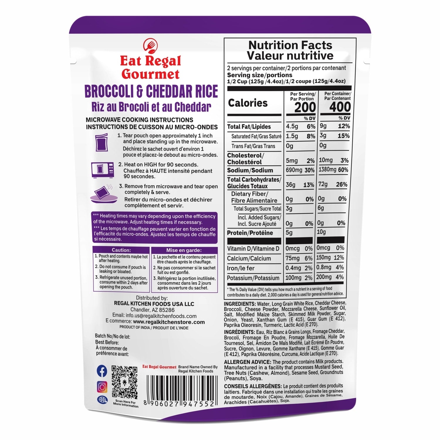Eat Regal Broccoli Cheddar Rice, 1-ct.