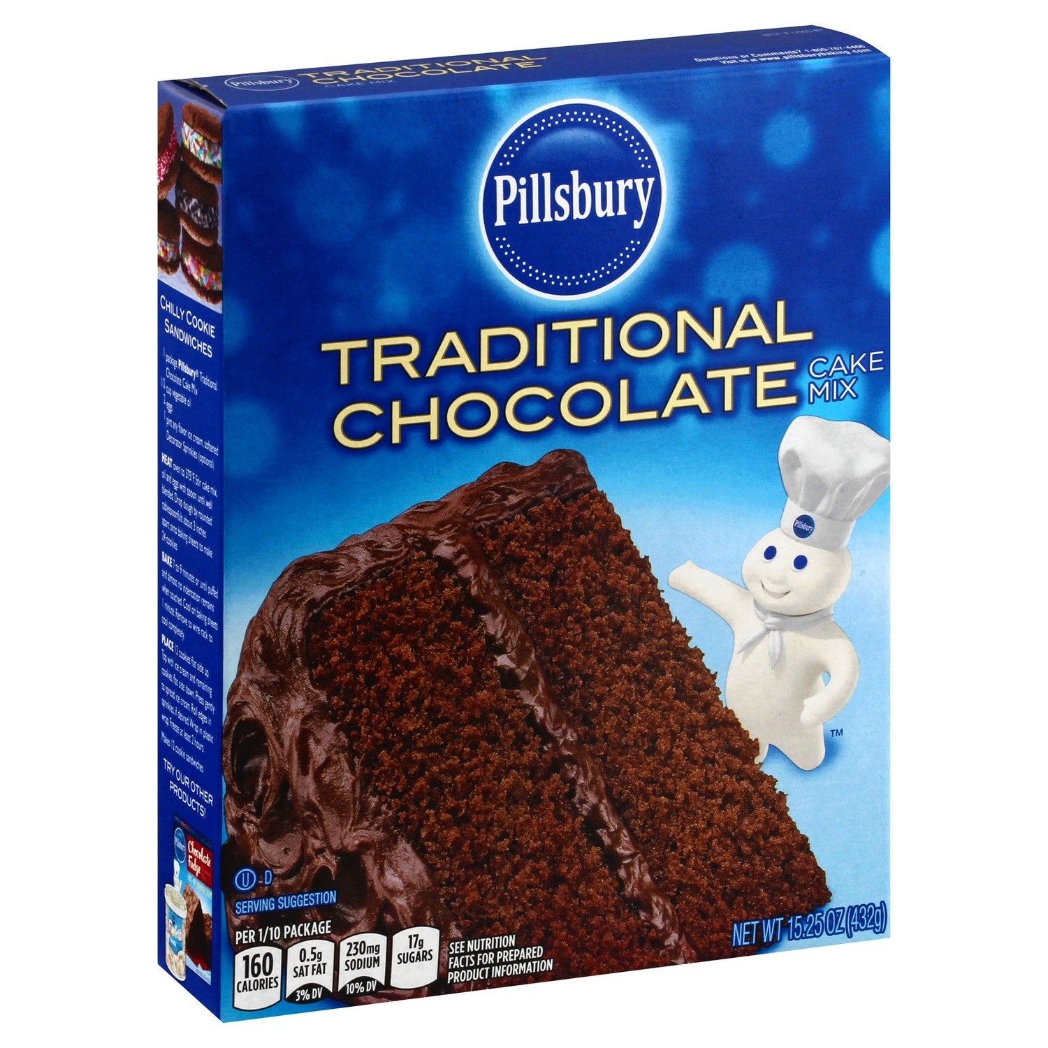 Pillsbury Traditional Chocolate Cake Mix, 15.25-oz. Boxes