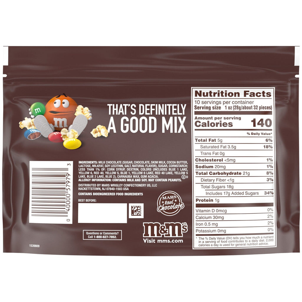M&amp;M'S Milk Chocolate Candy, Sharing Size, 10-oz. Resealable Bag