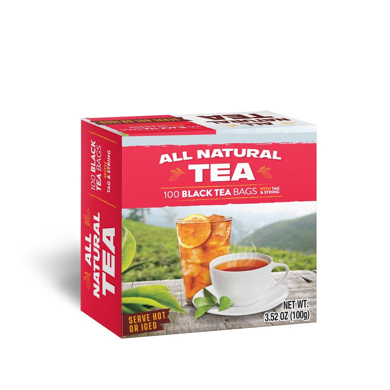 All Natural Black Tea Bags with Tag and String, 100 ct.