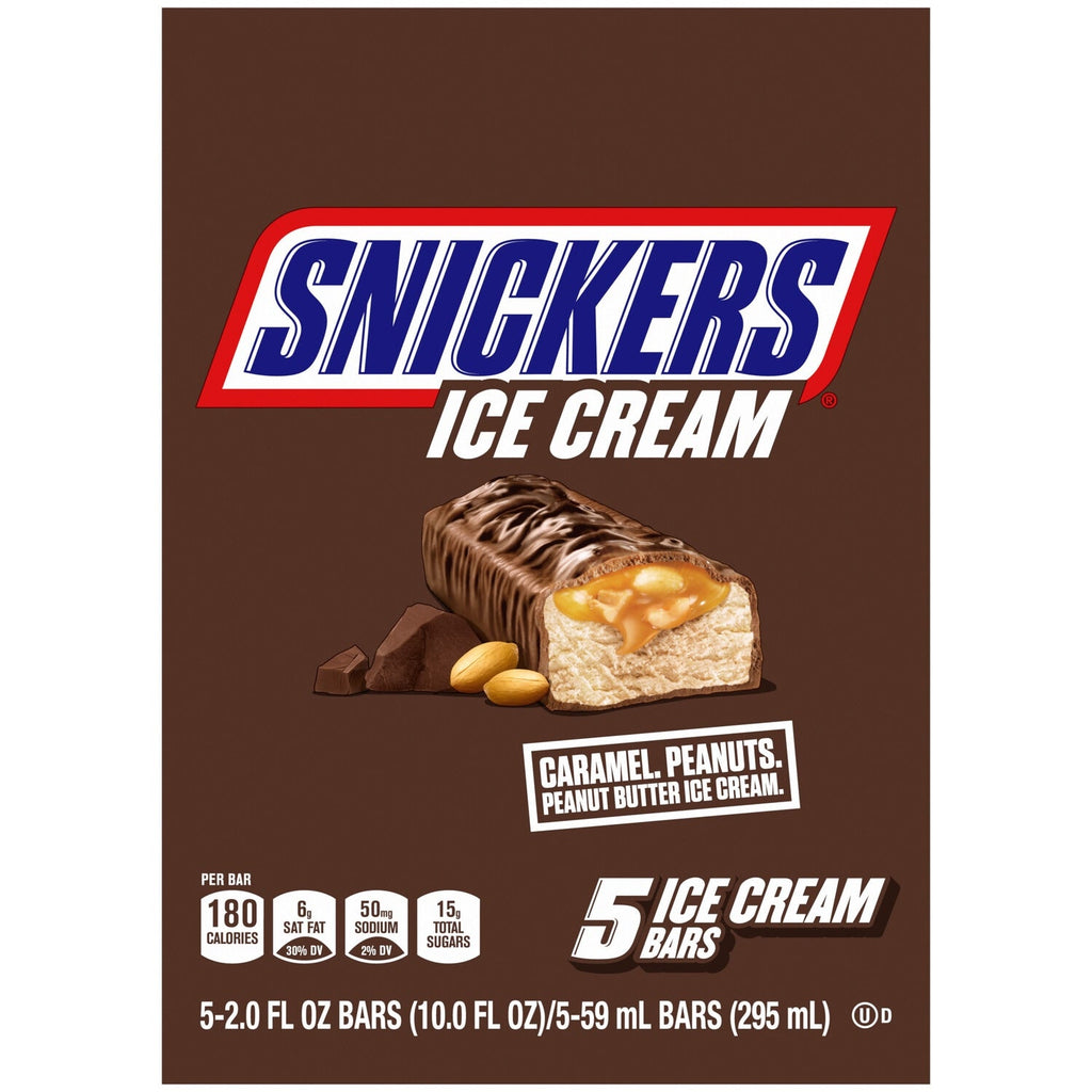 Snickers Peanut Butter Ice Cream, 5-pc Pack.