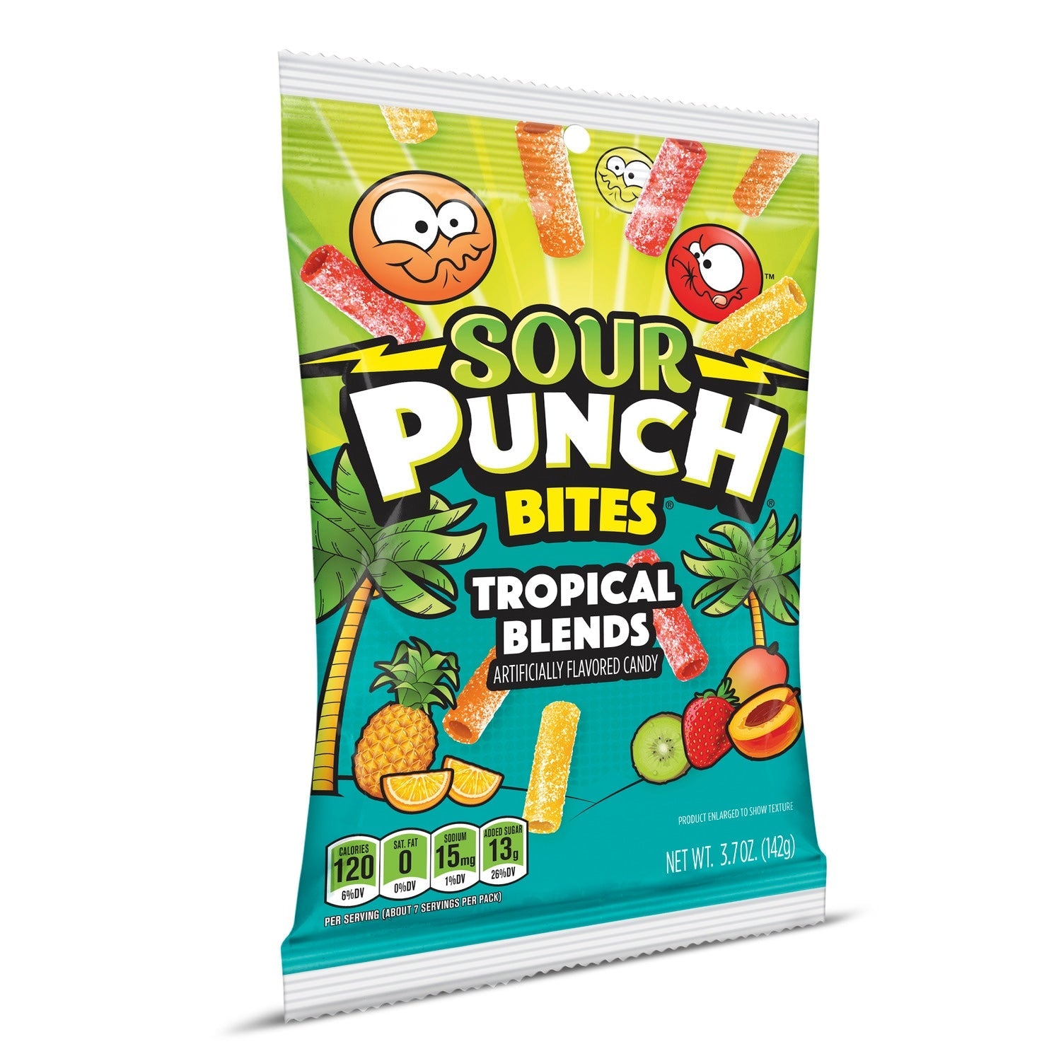 Sour Punch Bites Tropical Blends Chewy Candy Pieces, 3.7-oz. Bag