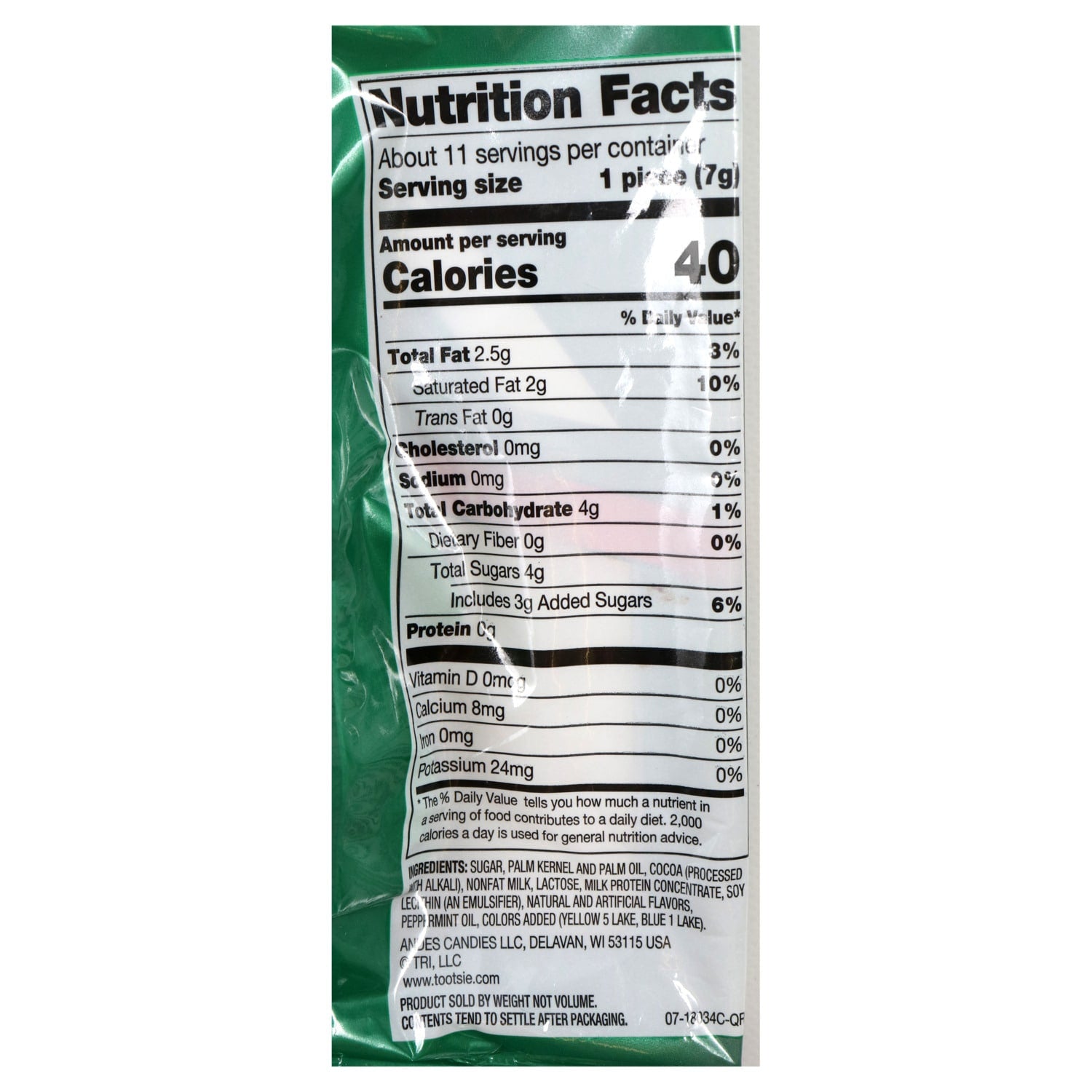 Andes Creme De Menthe Thins Mint Candy, 1-ct.