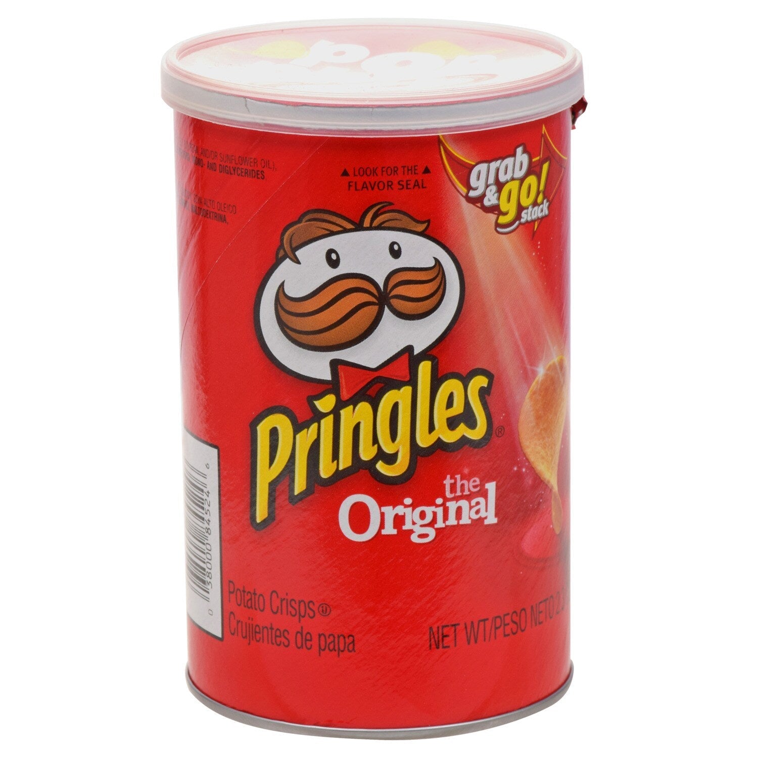 Pringles Grab &amp; Go Original Chips, 2.5 oz. Canisters
