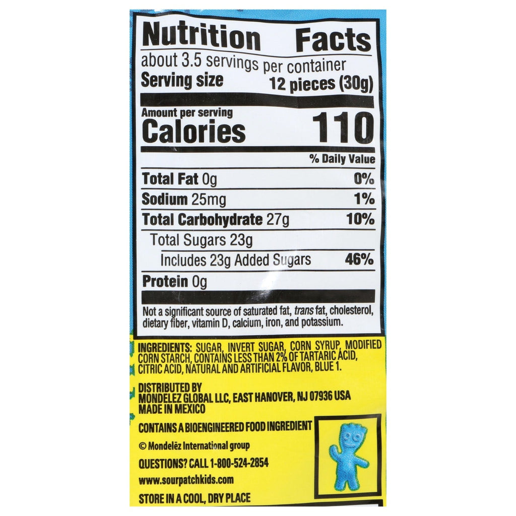 Sour Patch Kids Blue Raspberry, 3.6-oz. Bags
