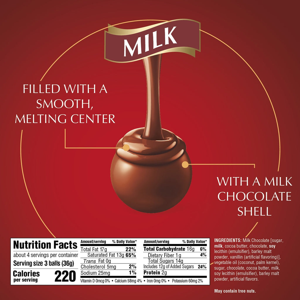 Lindt Lindor Milk Chocolate Truffles, 1-ct.