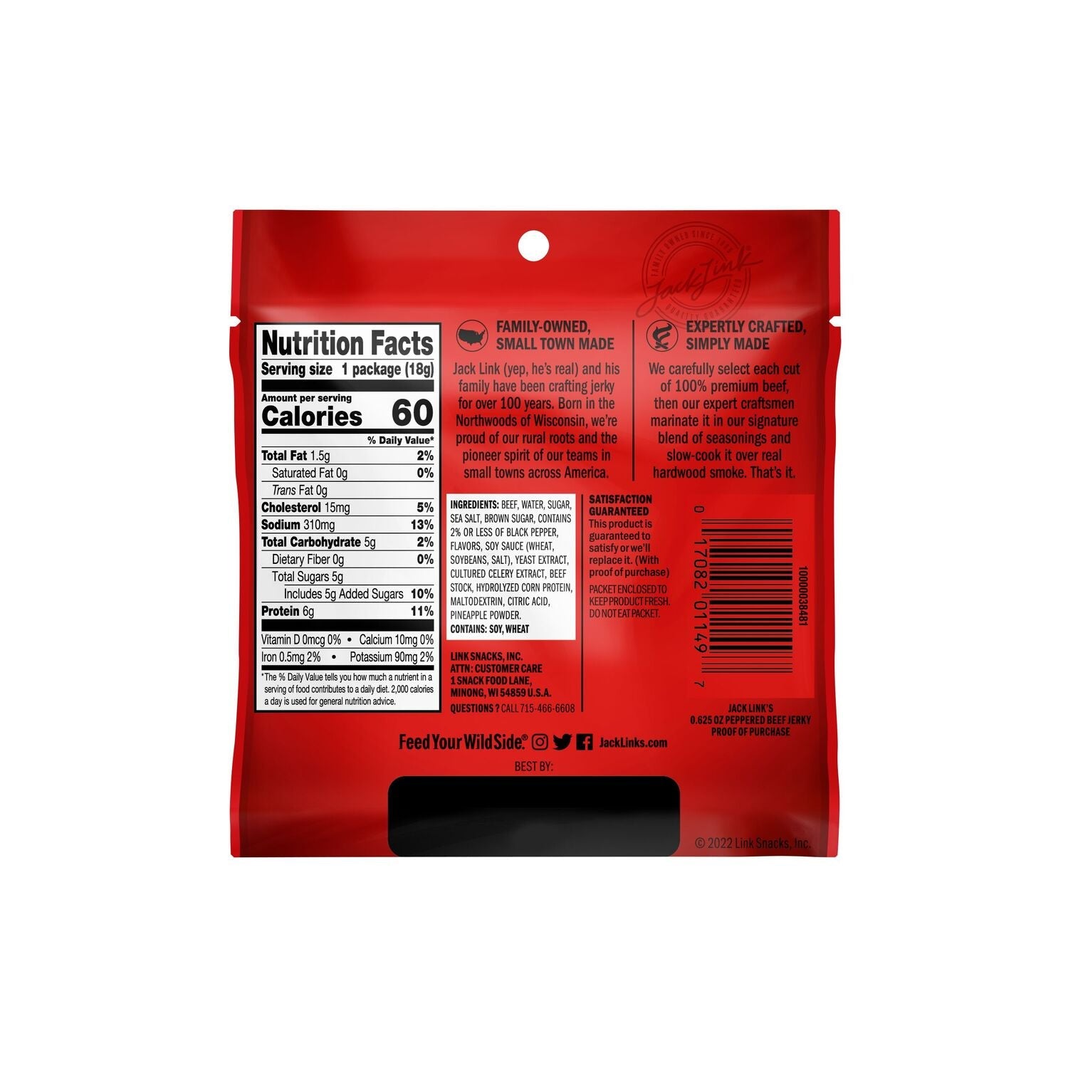 Jack Link's Peppered Beef Jerky 0.625 oz