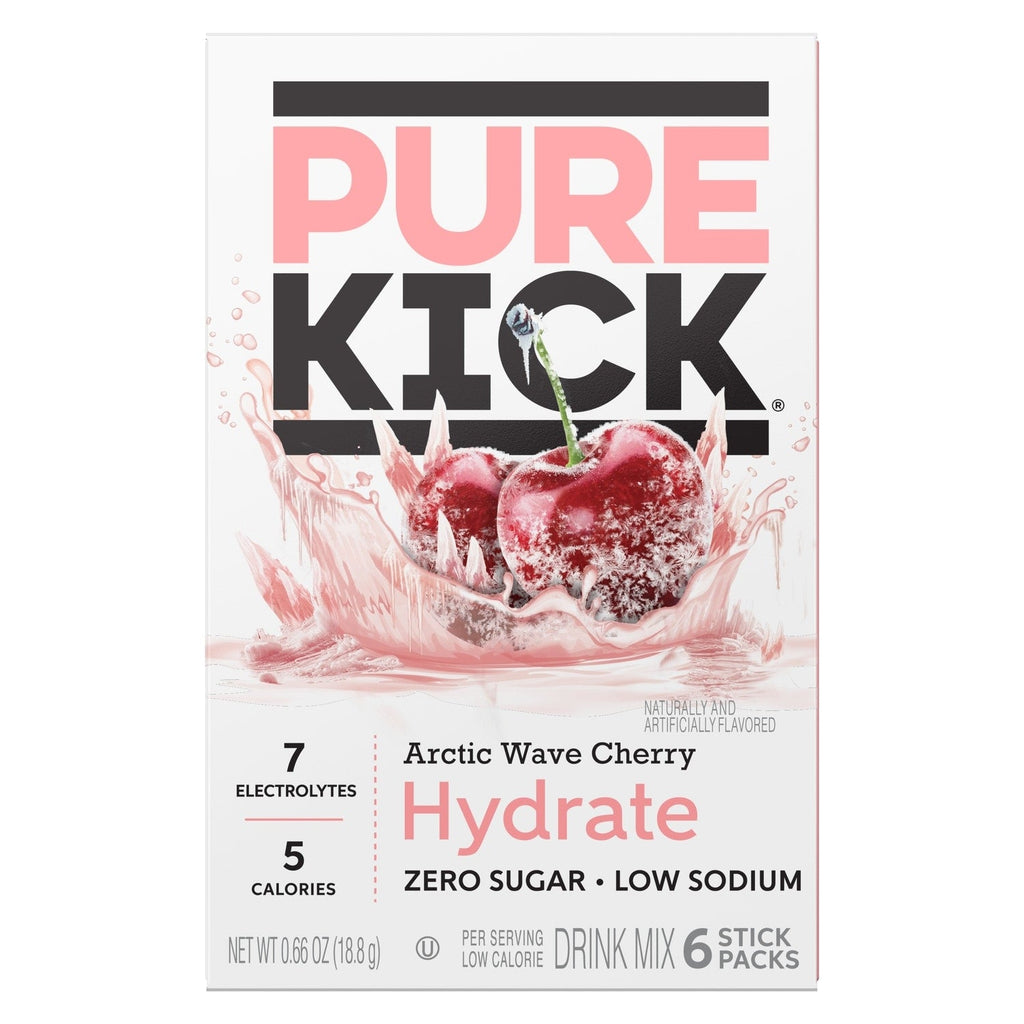 Pure Kick Arctic Wave Cherry-flavored Hydrate Drink Mix, 6-pc Pack.