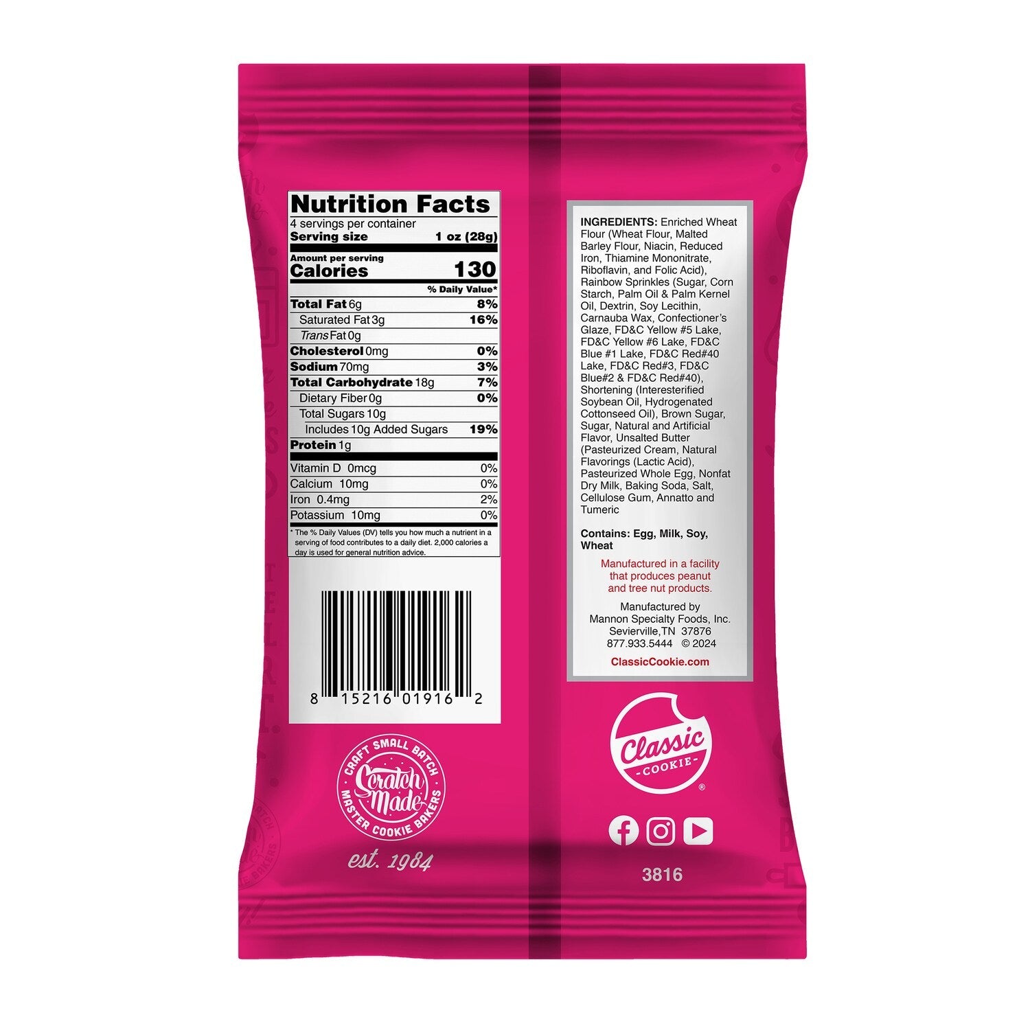 Classic Cookies Mini Cookies - Birthday Cake, 4-oz. Bags