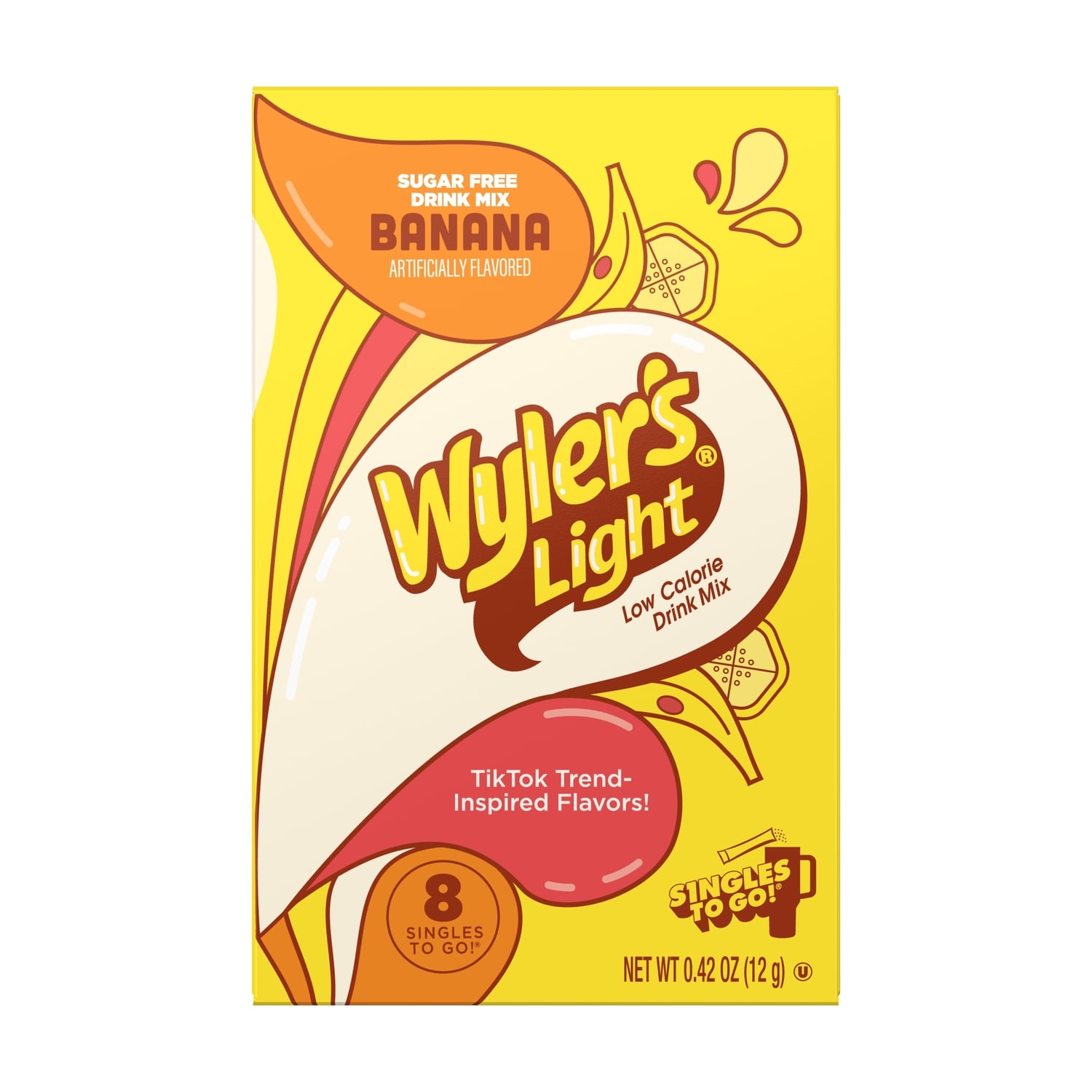 Wylerâs Light Sugar-free Banana Flavored Drink Mix, 8-pc Pack.