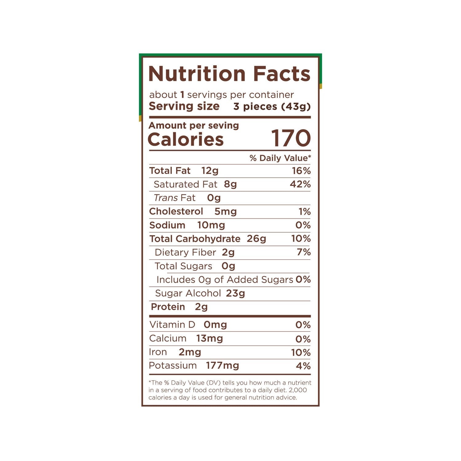 Russell Stover Sugar Free Mint Chocolate Candy, 1-ct.
