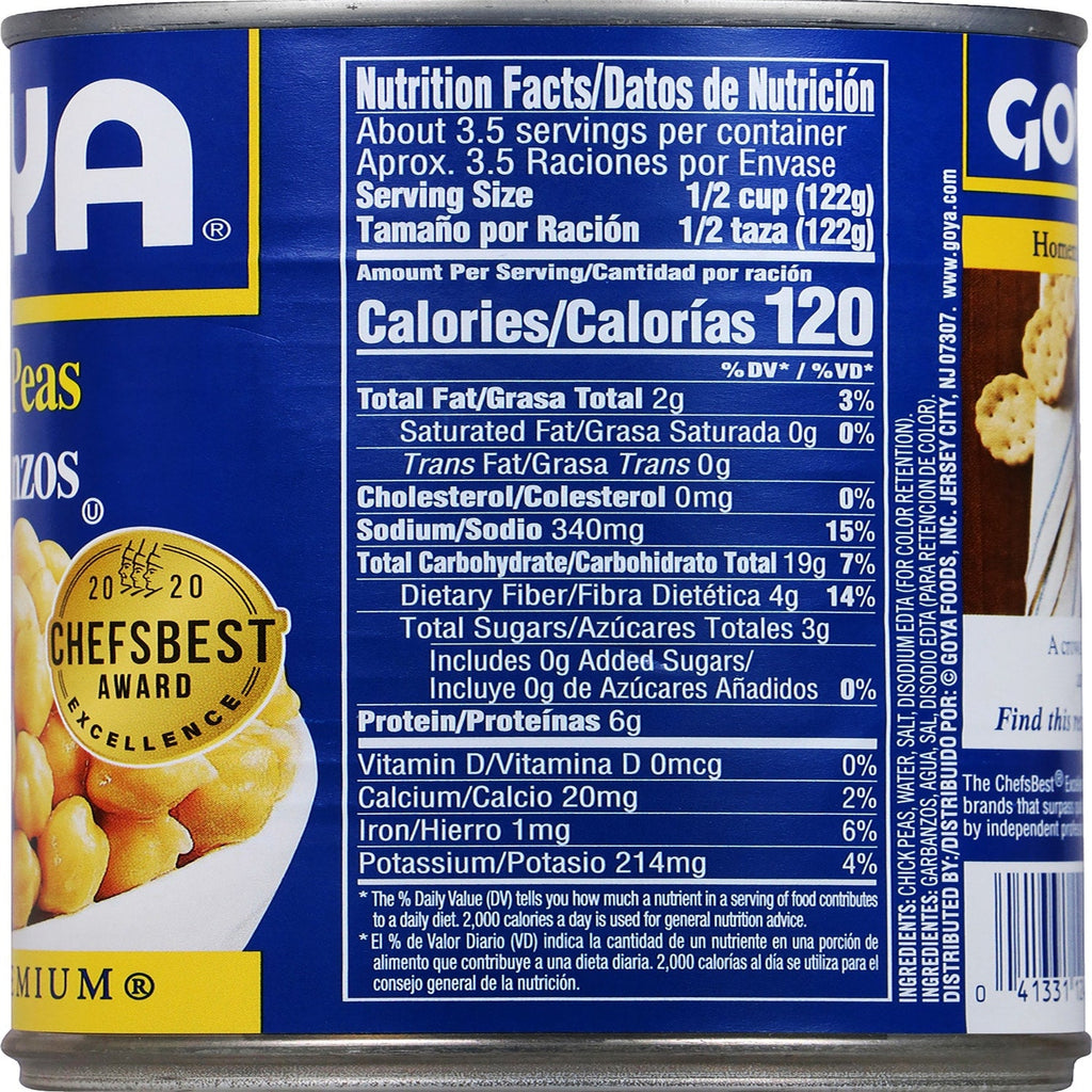 Goya Chick Peas, 15.5-oz. Cans