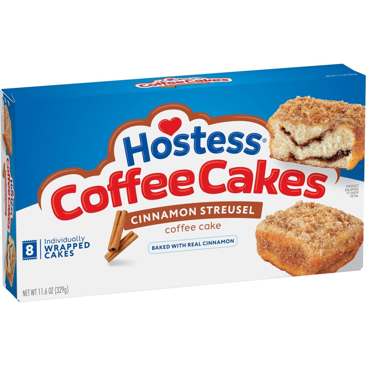 Hostess Cinnamon Streusel Coffee Cakes, 8-pc Pack.