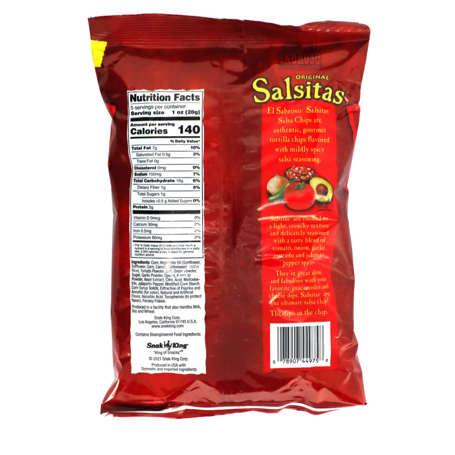 El Sabroso Original Salsitas Spicy Salsa Tortilla Rounds, 5-oz.