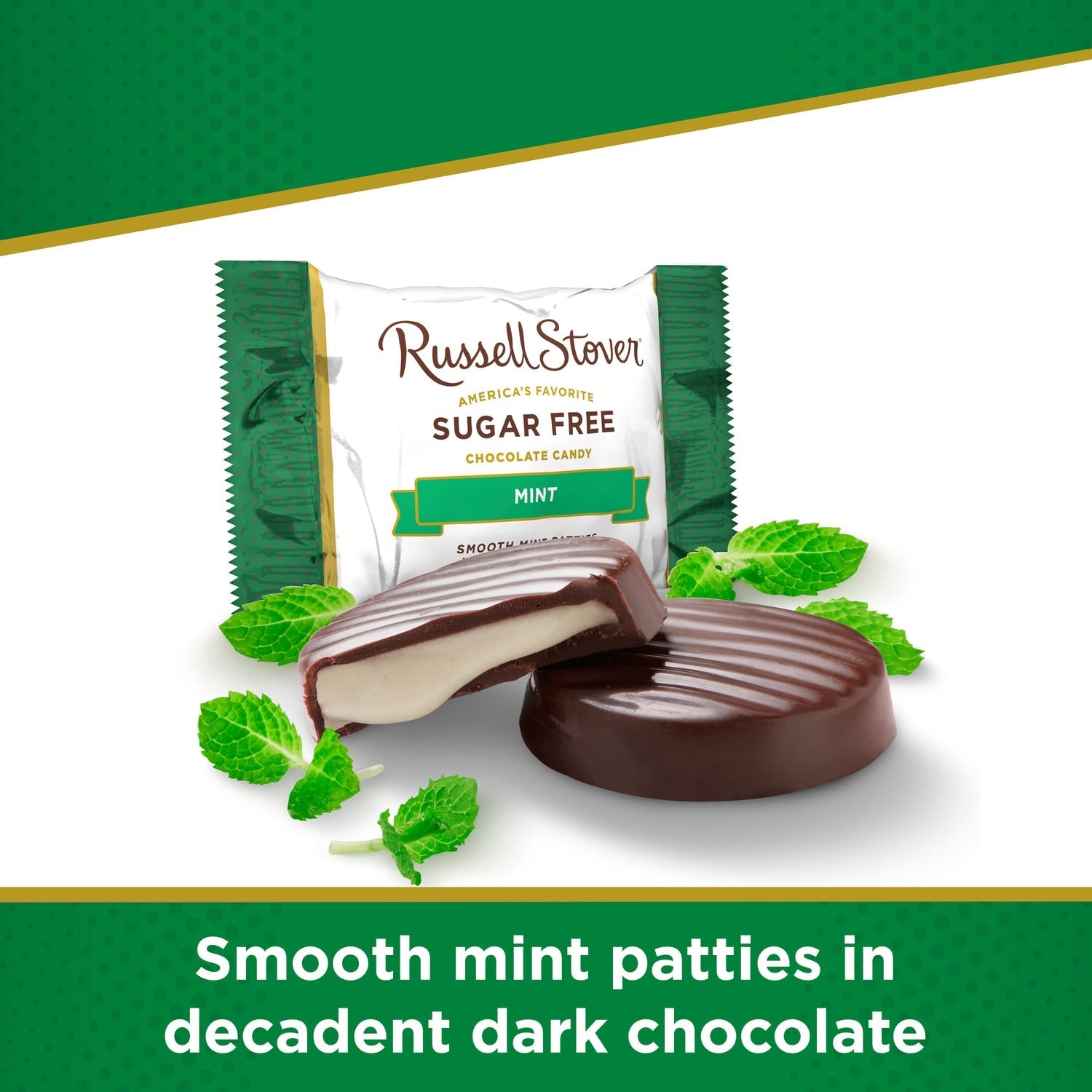 Russell Stover Sugar Free Mint Chocolate Candy, 1-ct.