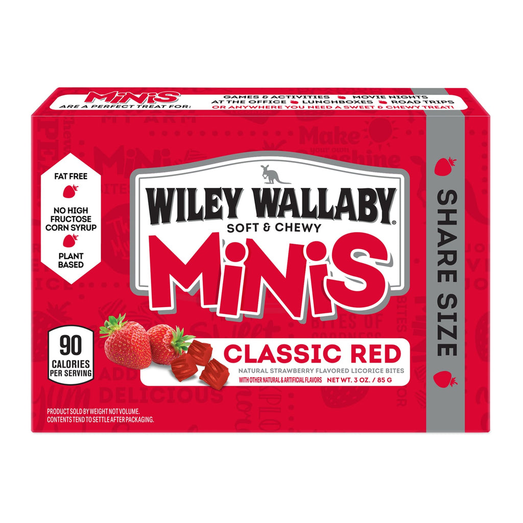 Wiley Wallaby Soft And Chewy Strawberry Flavored Mini Licorice Bites, 1-ct.
