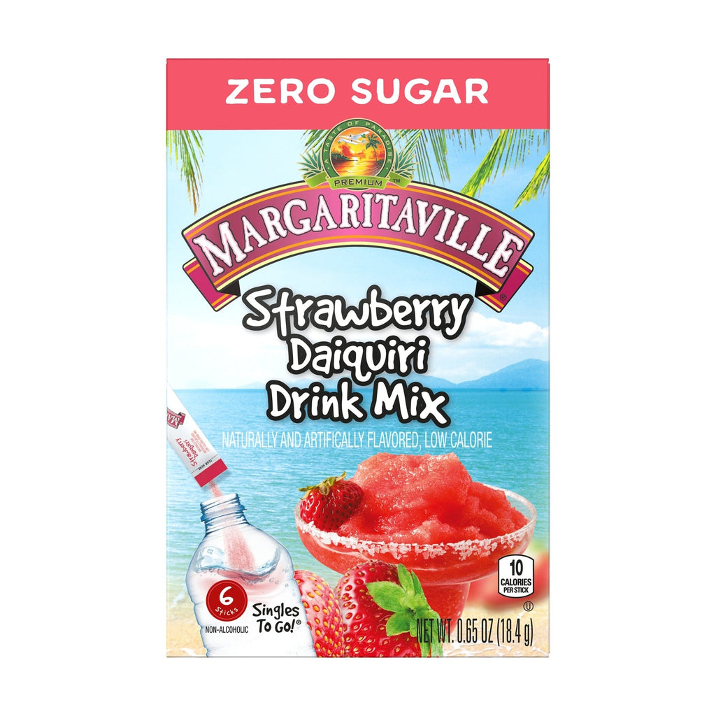 Margaritaville Strawberry Daiquiri Sugar-Free Singles-To-Go Drink Mix, 6-ct. Box