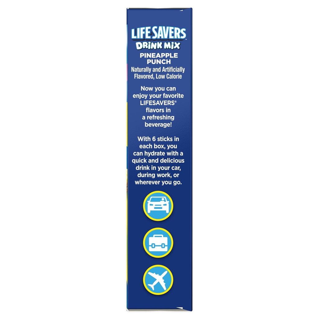 Life Savers Pineapple Punch Drink Sticks, 6-pc Pack.