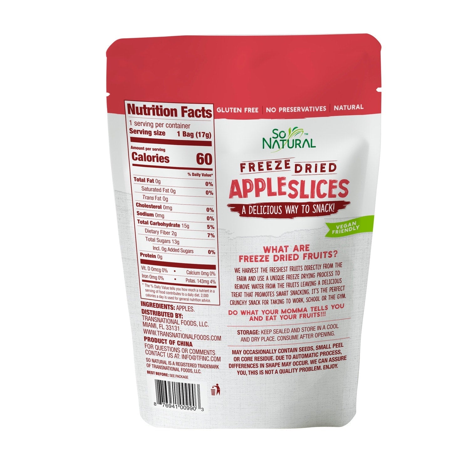 So Natural Freeze Dried Apple Slices, 0.6-oz.