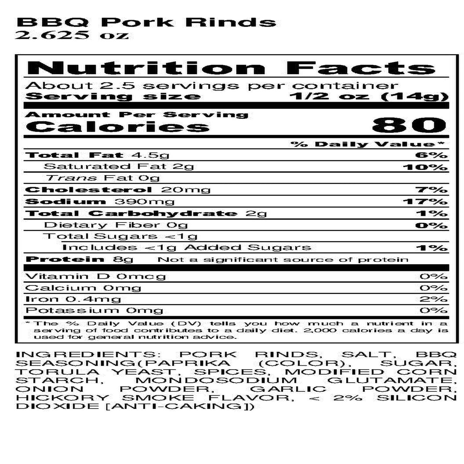 Brim's Fried Barbecue Pork Rinds, 2.6-oz. Bags