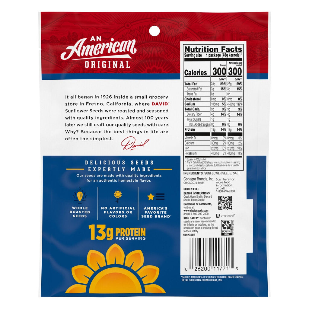 David Original Jumbo Sunflower Seeds, 3.75-oz.
