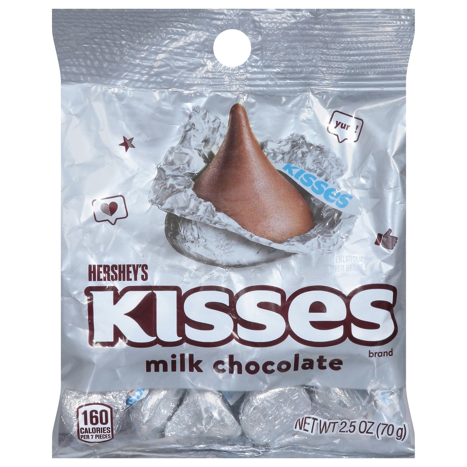 Hershey's Kisses Milk Chocolate Kisses, 2.5-oz.