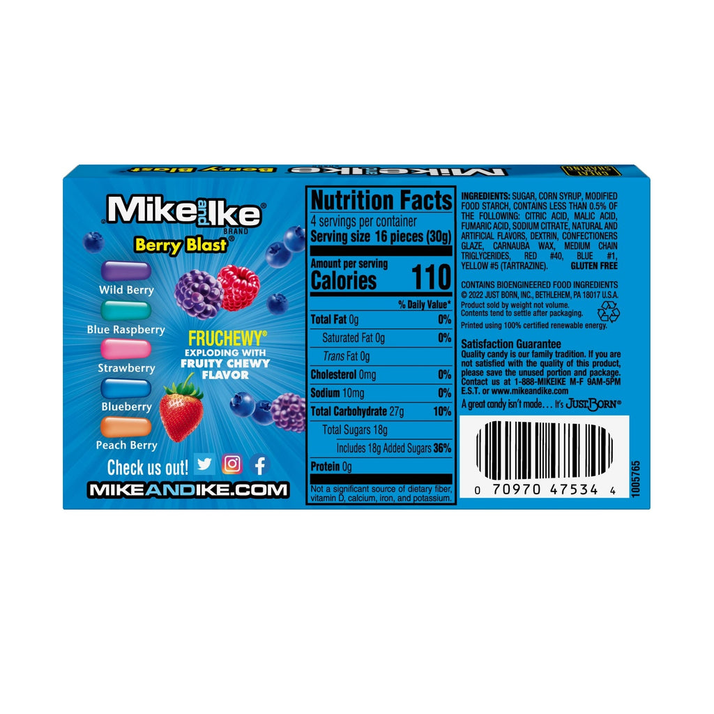 Mike And Ike Candy - Berry Blast, 4.25 oz.