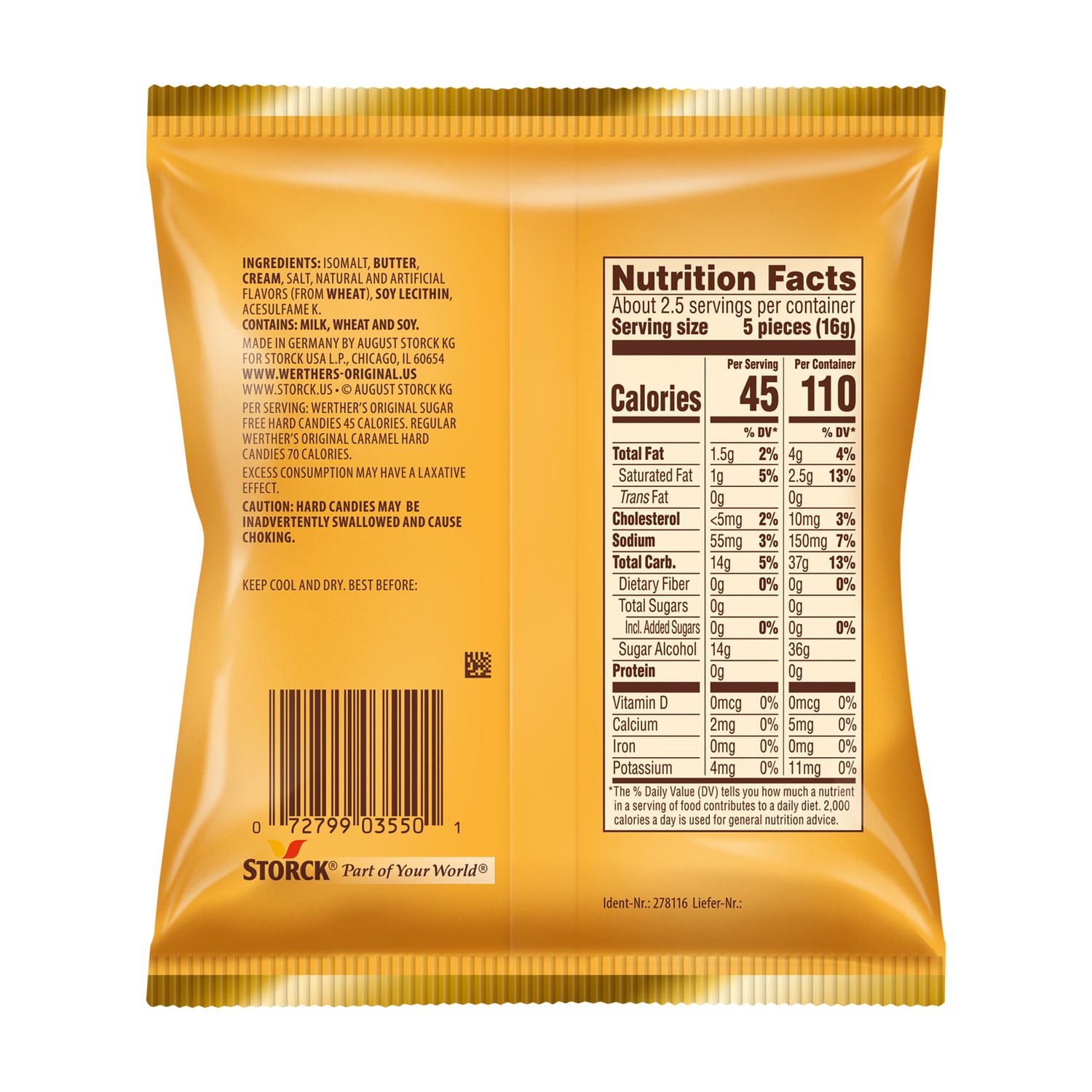 Werther's Originals Sugar-Free Hard Candy, 1-ct.