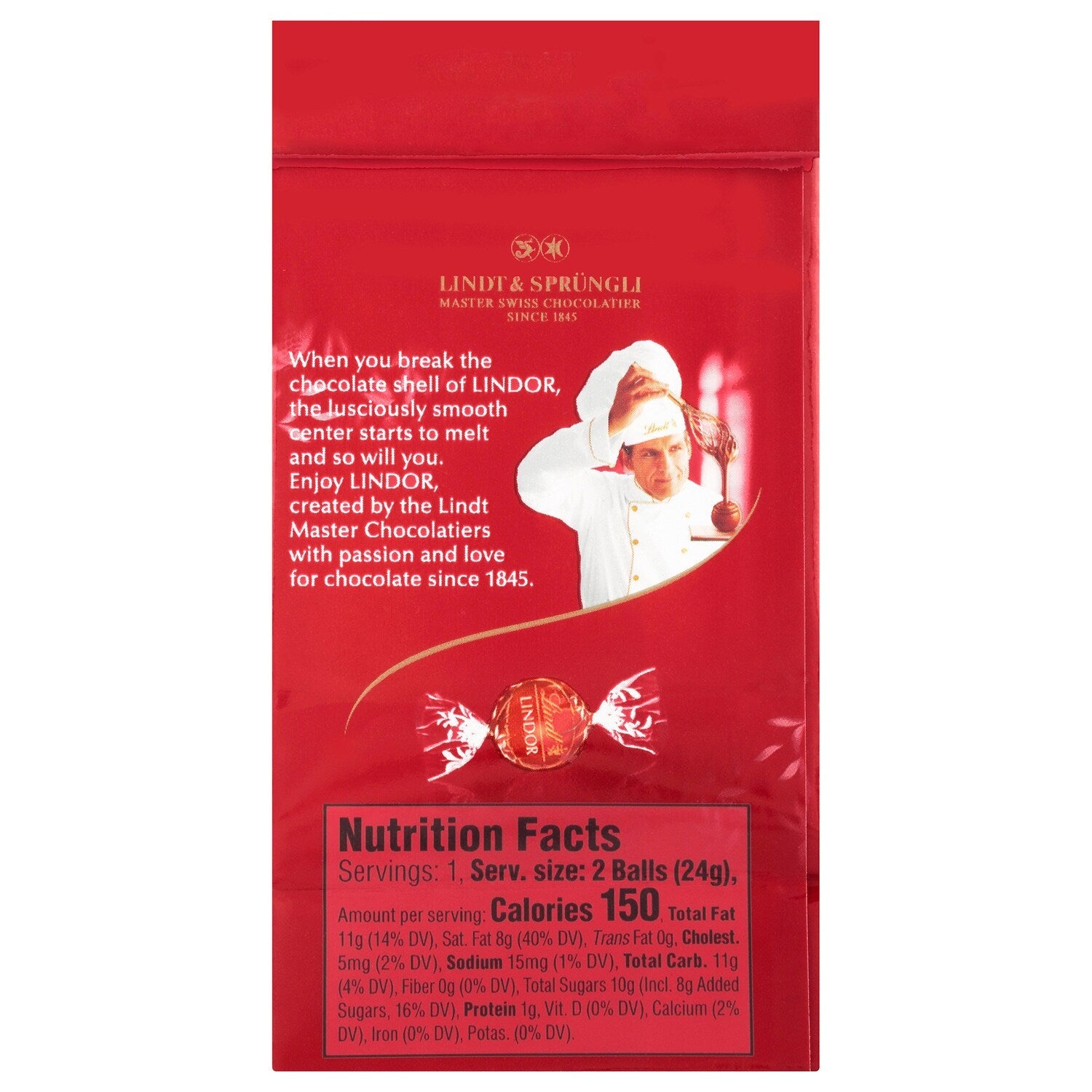 Lindt Lindor Milk Chocolate Truffles, 2-pc Pack.