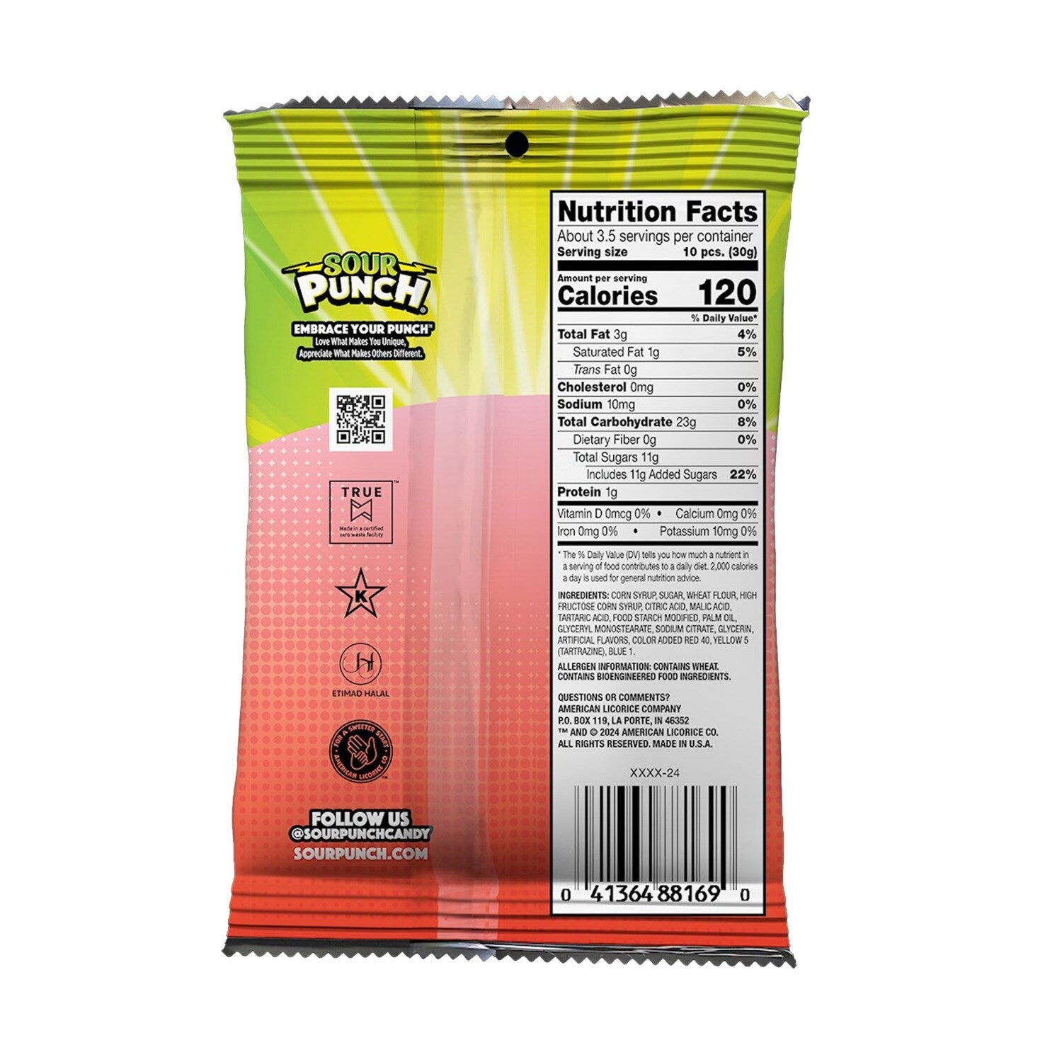 Sour Punch Rad Red Bites, 1-ct.
