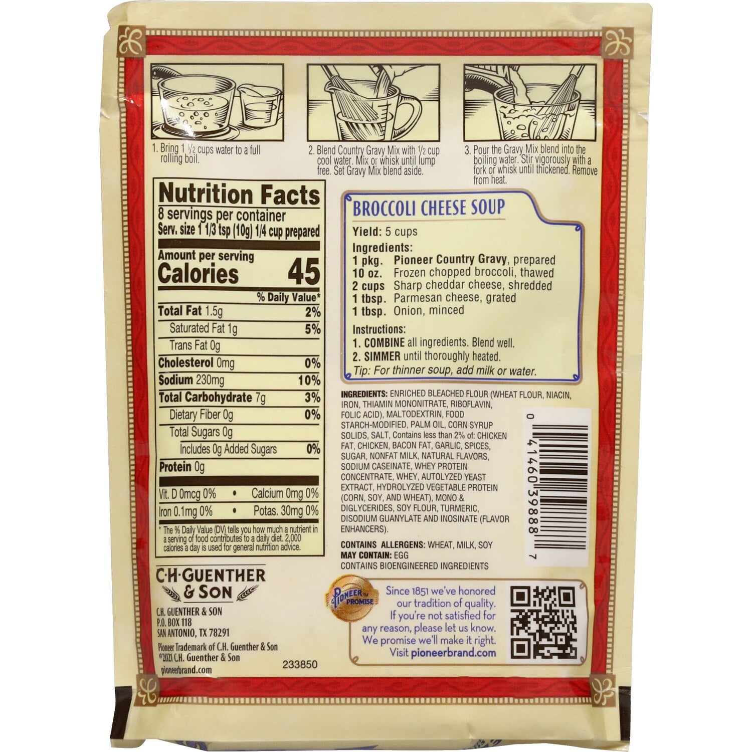 Pioneer Country Gravy Mix 2.75 oz