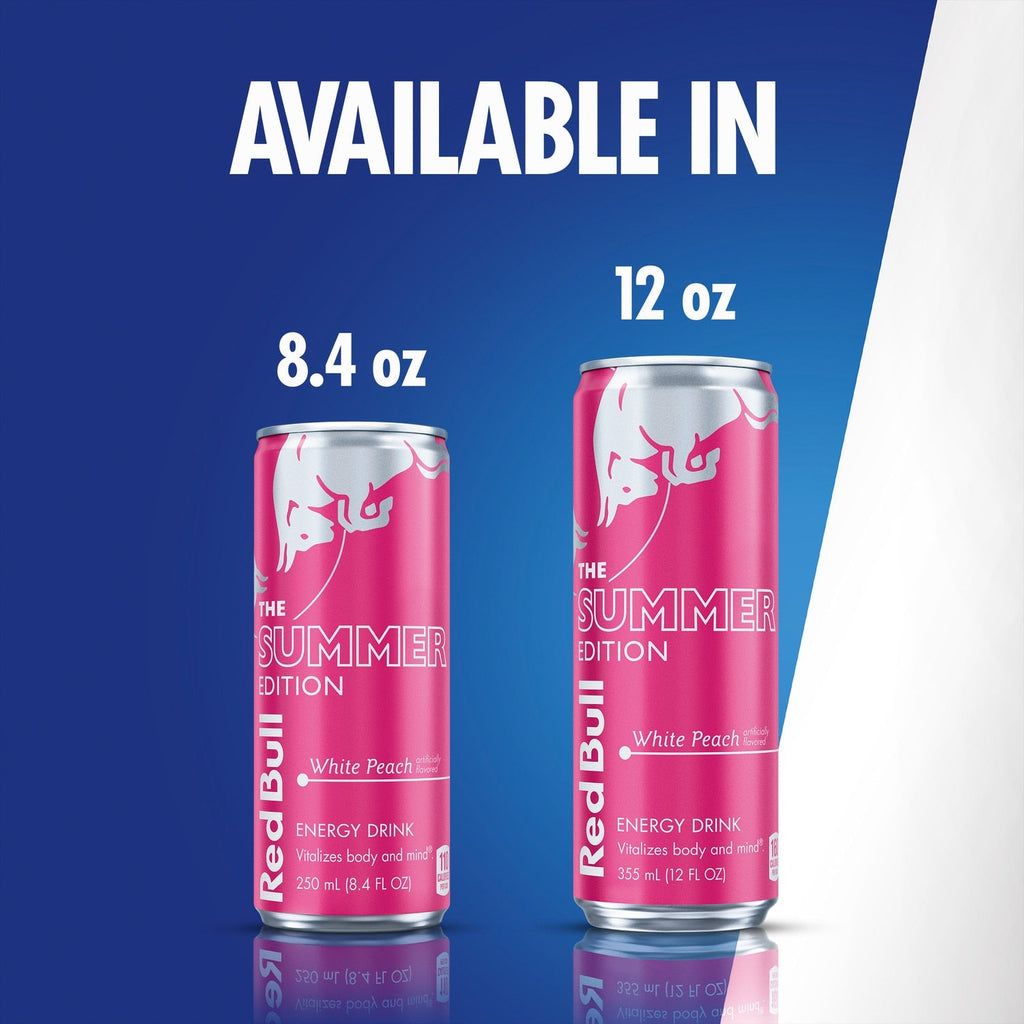 Red Bull Summer Edition White Peach Flavored Energy Drink, 1-ct.