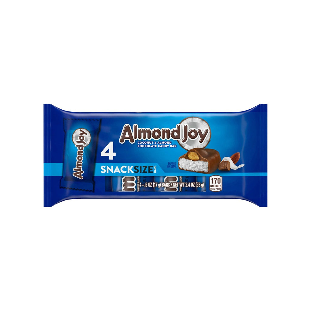 Almond Joy Coconut And Almond Chocolate Candy Bars, 4-pc Pack.