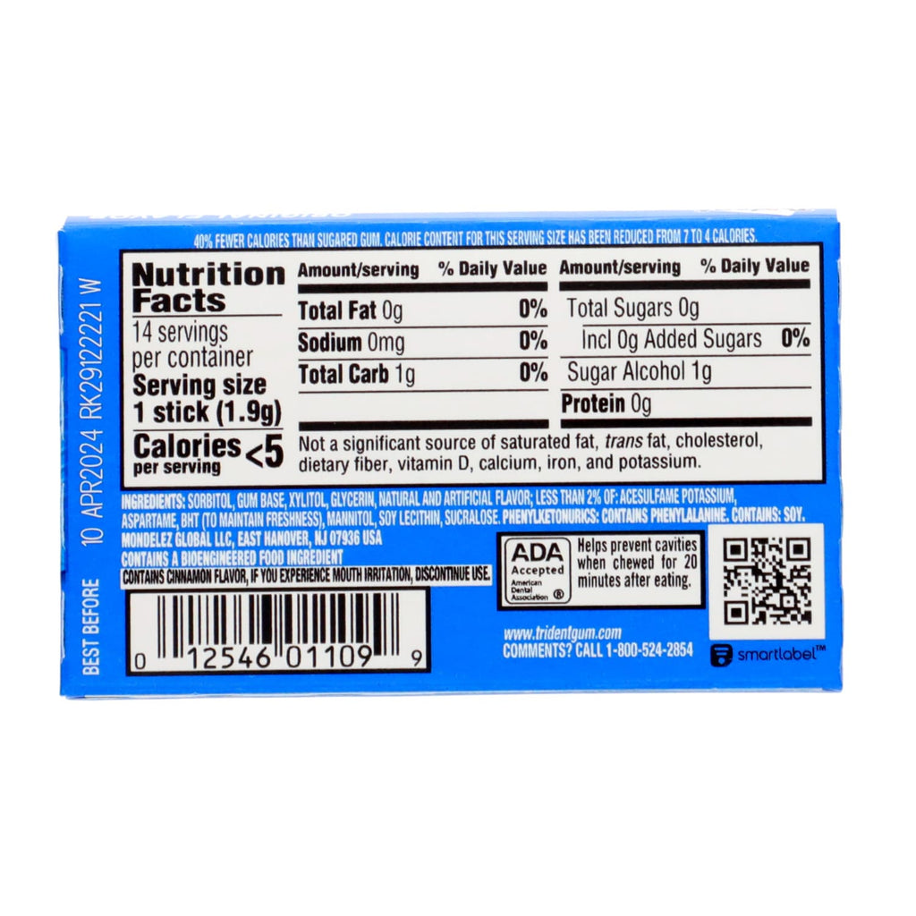 Trident Sugar Free Gum - Original Flavor, 14-pc. Packs