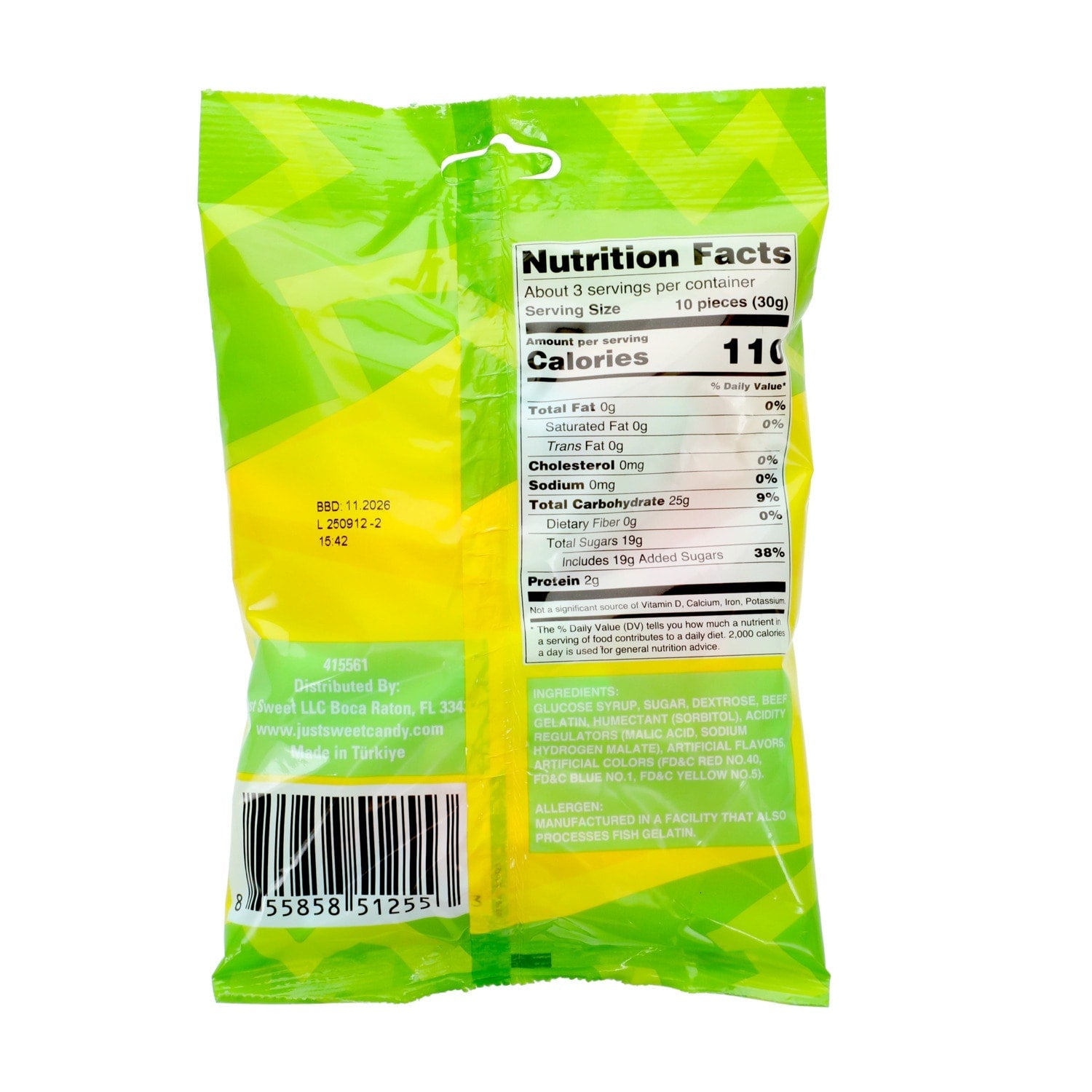 Sour Marshmallow Artificial Flavored Sticks, Assorted Flavors, 1-ct.