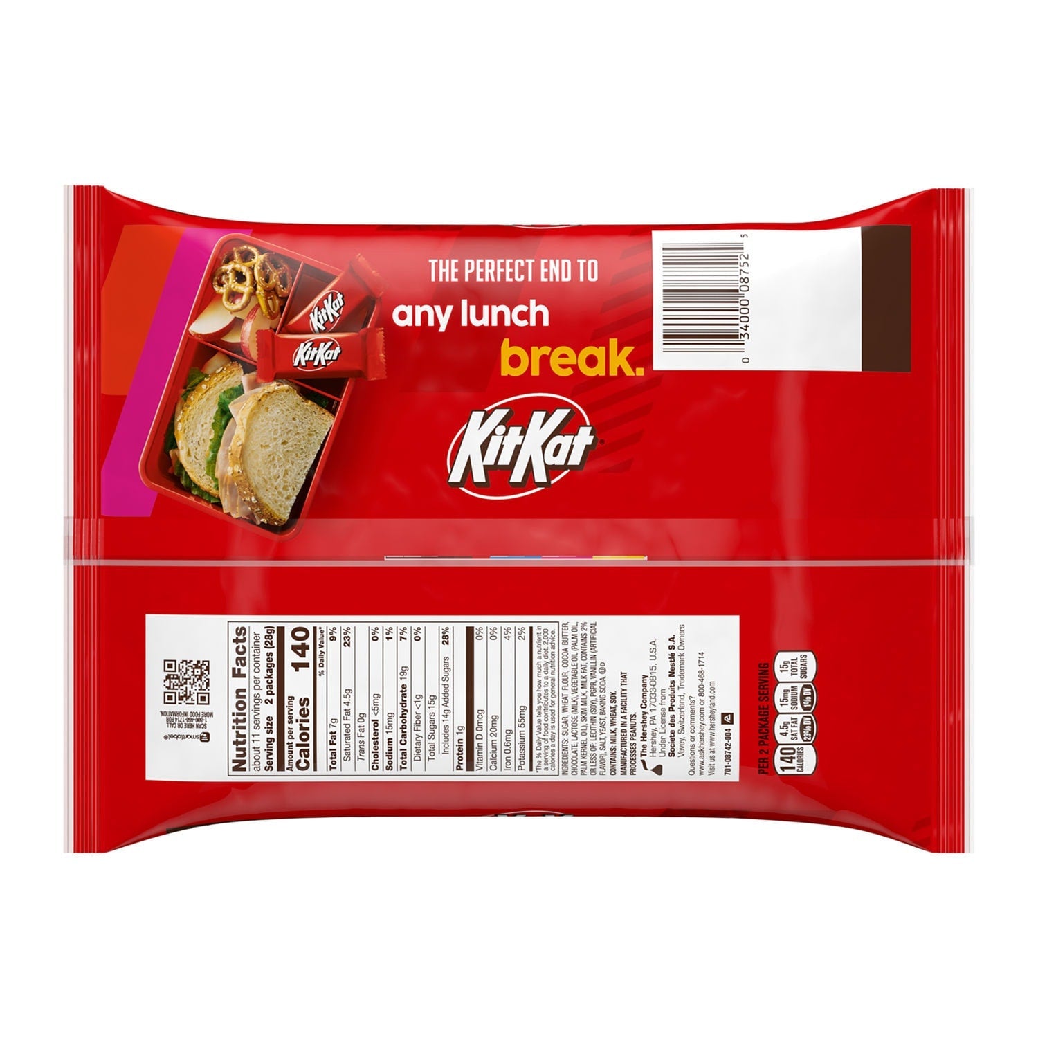 Kit Kat Milk Chocolate Snack Size Wafers, 1-ct.