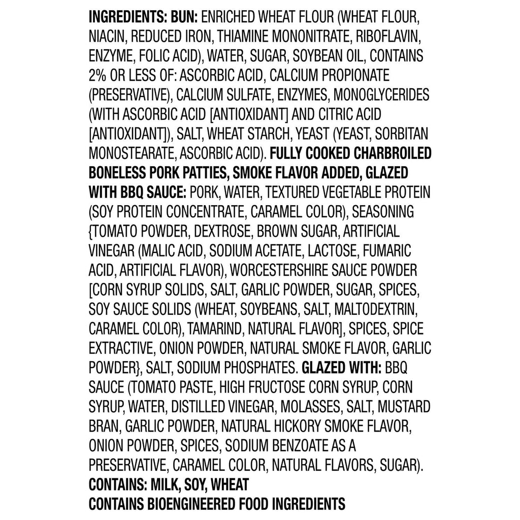 Fast Bites Boneless BBQ Pork Rib Sandwich, 1-ct.