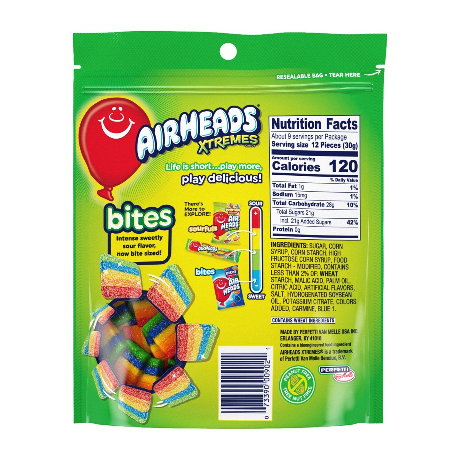 Airheads Xteme Rainbow Berry Bites, 9 oz. Bag
