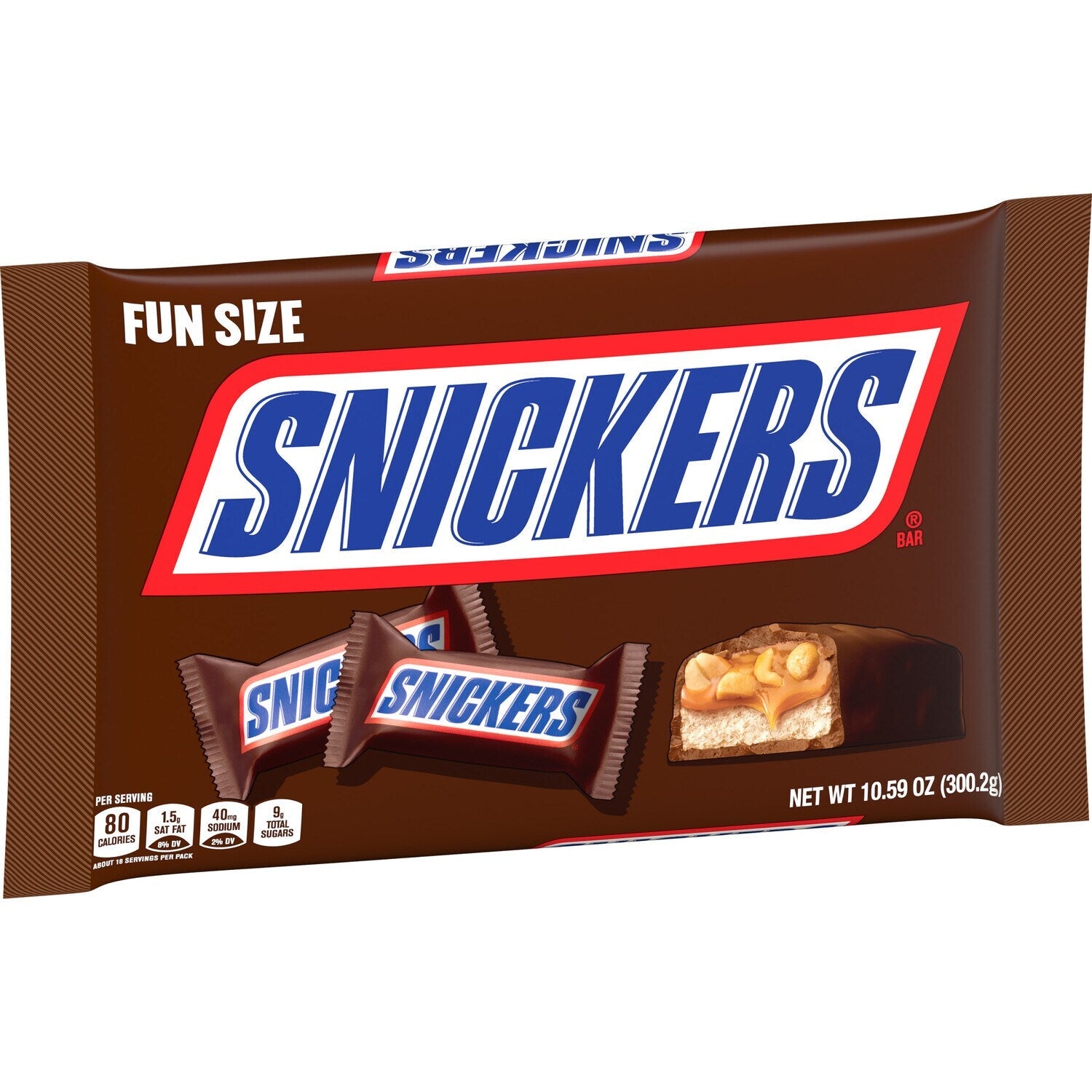 SNICKERS Original Chocolate Candy Bars, Fun Size, 10.59oz Bag