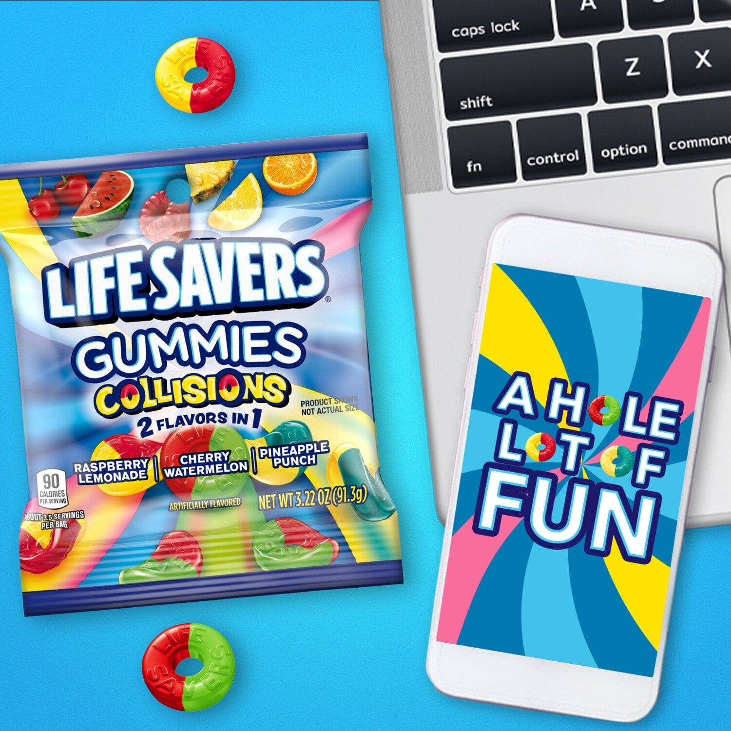 LIFE SAVERS Collisions Gummy Candy, 3.22 oz Bag