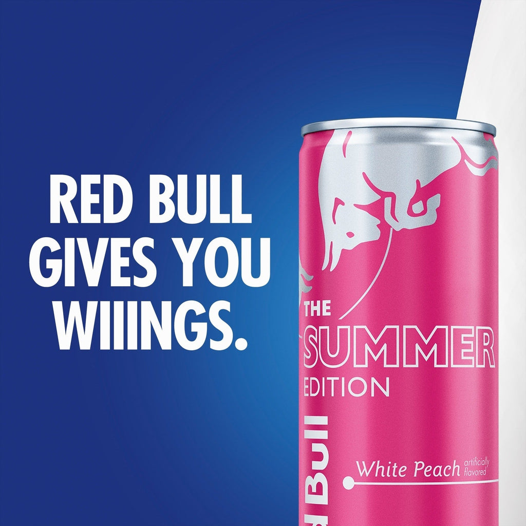 Red Bull Summer Edition White Peach Flavored Energy Drink, 1-ct.