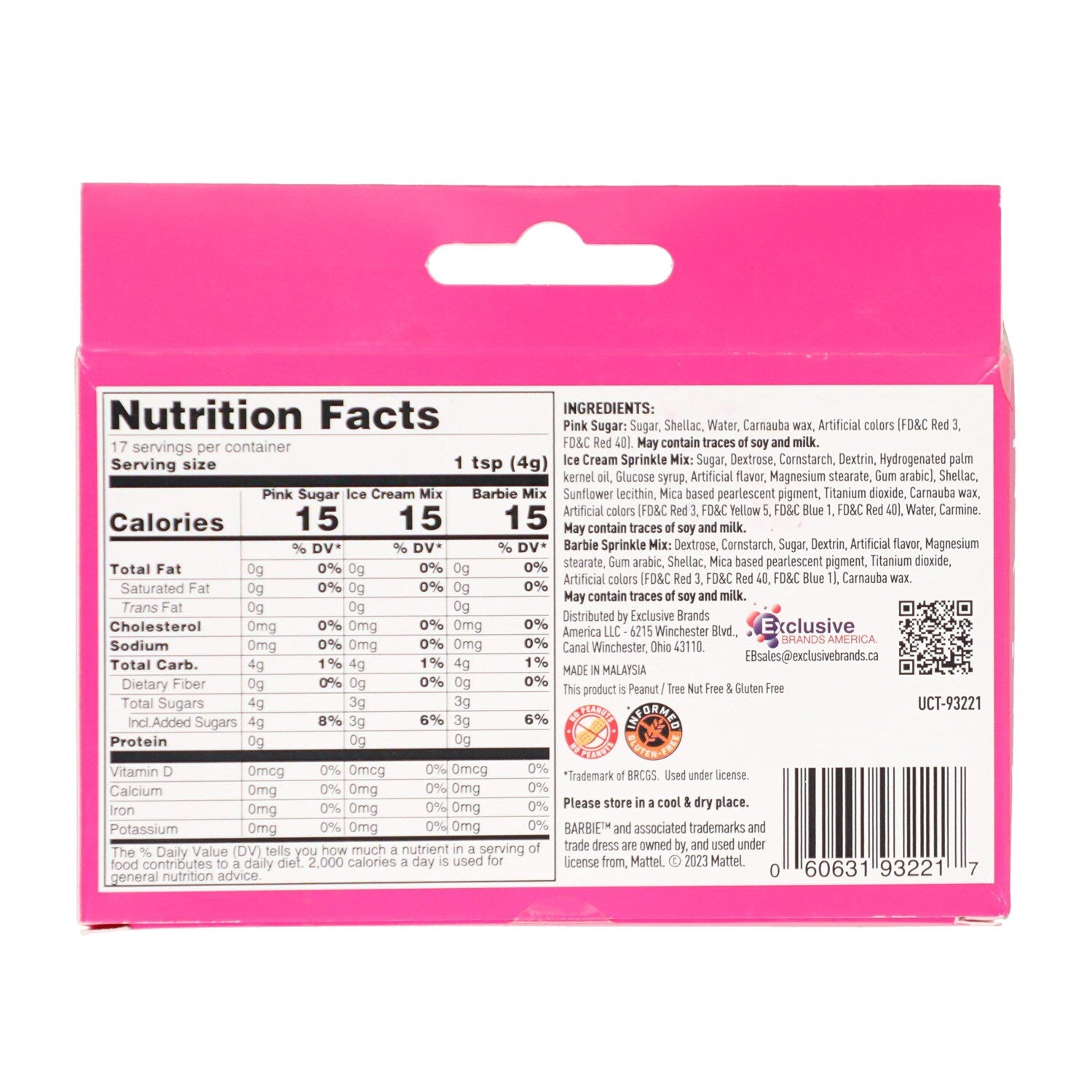 Barbie 3-Pack Sprinkle Mix, 3-pc Pack.