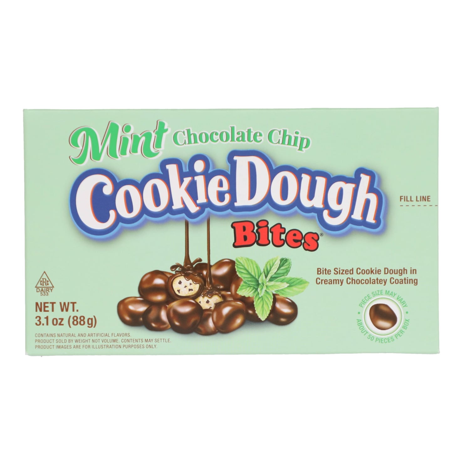 Just The Dough Mint Chocolate Chip Cookie Dough Bites, 1-ct.
