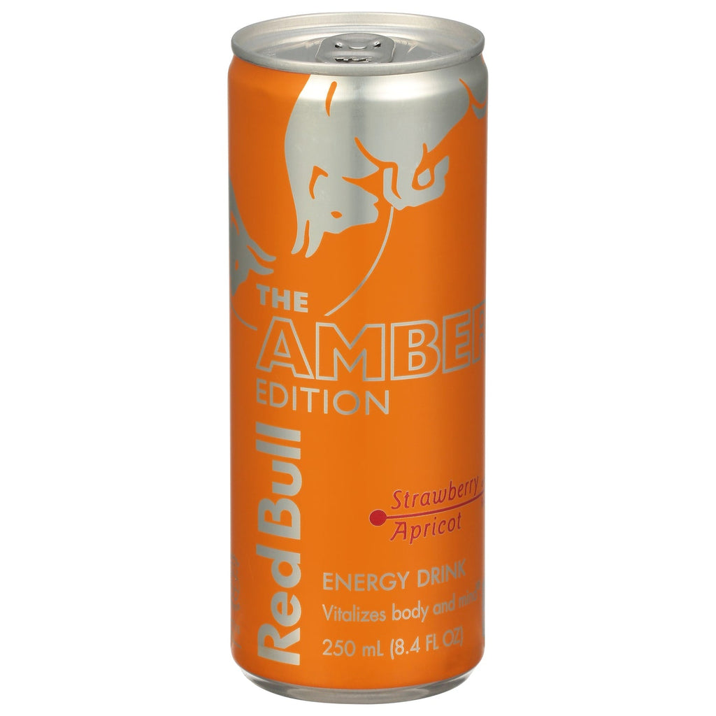 Red Bull Amber Edition Energy Drink, Strawberry Apricot, 80mg Caffeine, 8.4 fl oz Can
