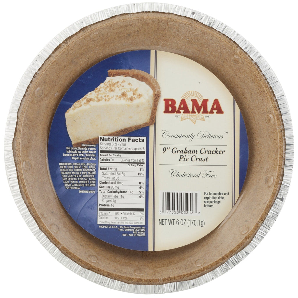 Bama 9-in. Graham Cracker Pie Crust, 6 oz.