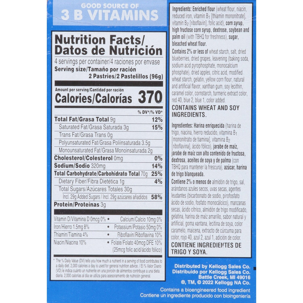Pop-Tarts Toaster Pastries, Frosted Blueberry, 13.5 oz, 8 Count