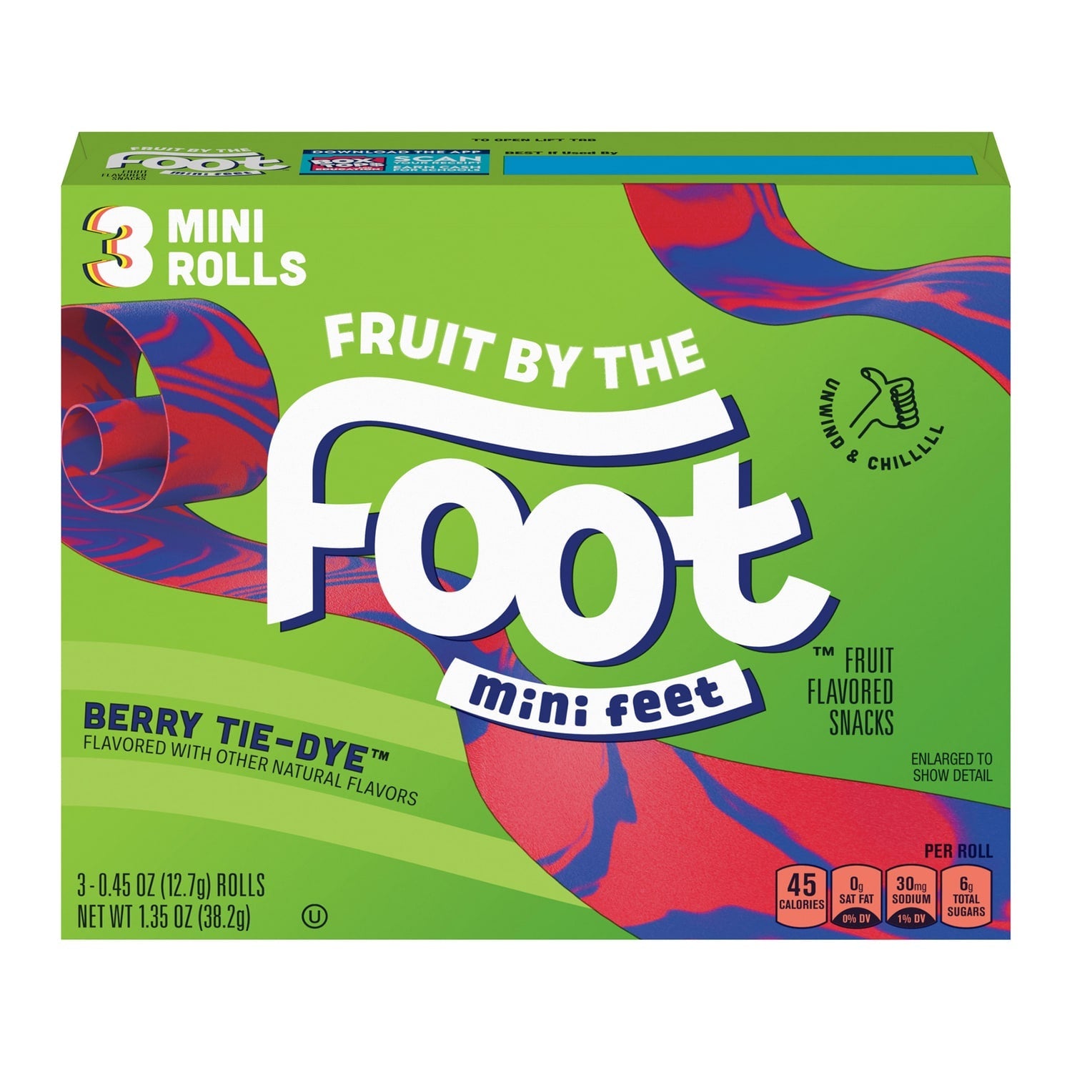 Fruit By The Foot Berry Flavor Mini Rolls, 3-pc Pack.